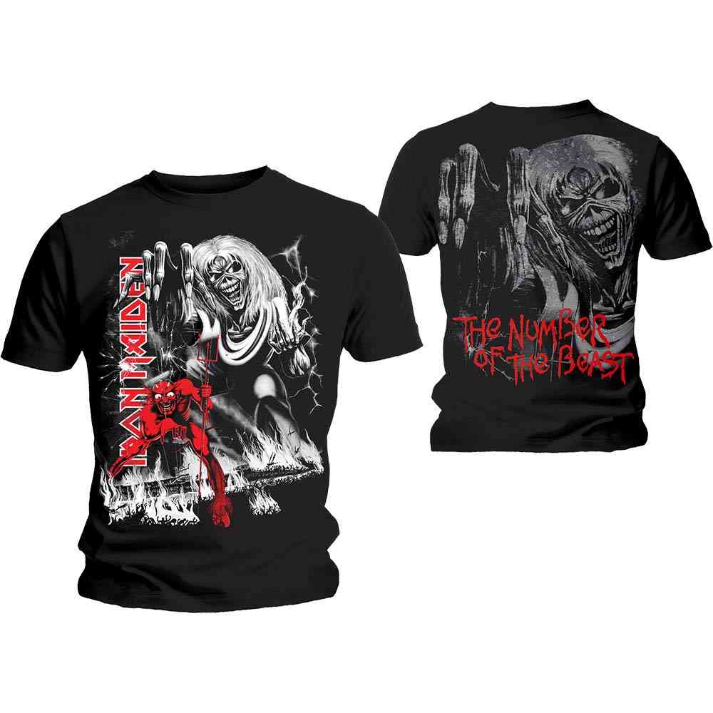 Iron Maiden - Number Of The Beast Jumbo Herren TShirt - Schwarz